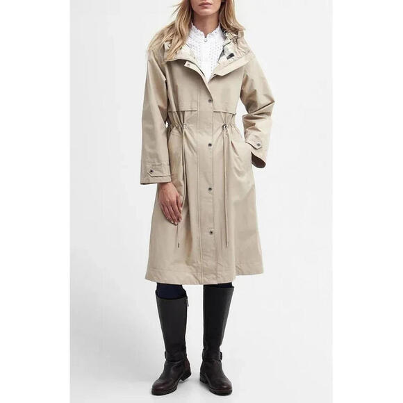 NEW, Barbour Lavender Ladies Waterproof Jacket - Beige Size 14 #C4489 - Picture 3 of 15